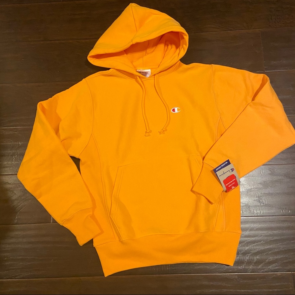 Champion reverse weave orange sweatshirt hoodie - Picture 1 of 3